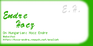 endre hocz business card